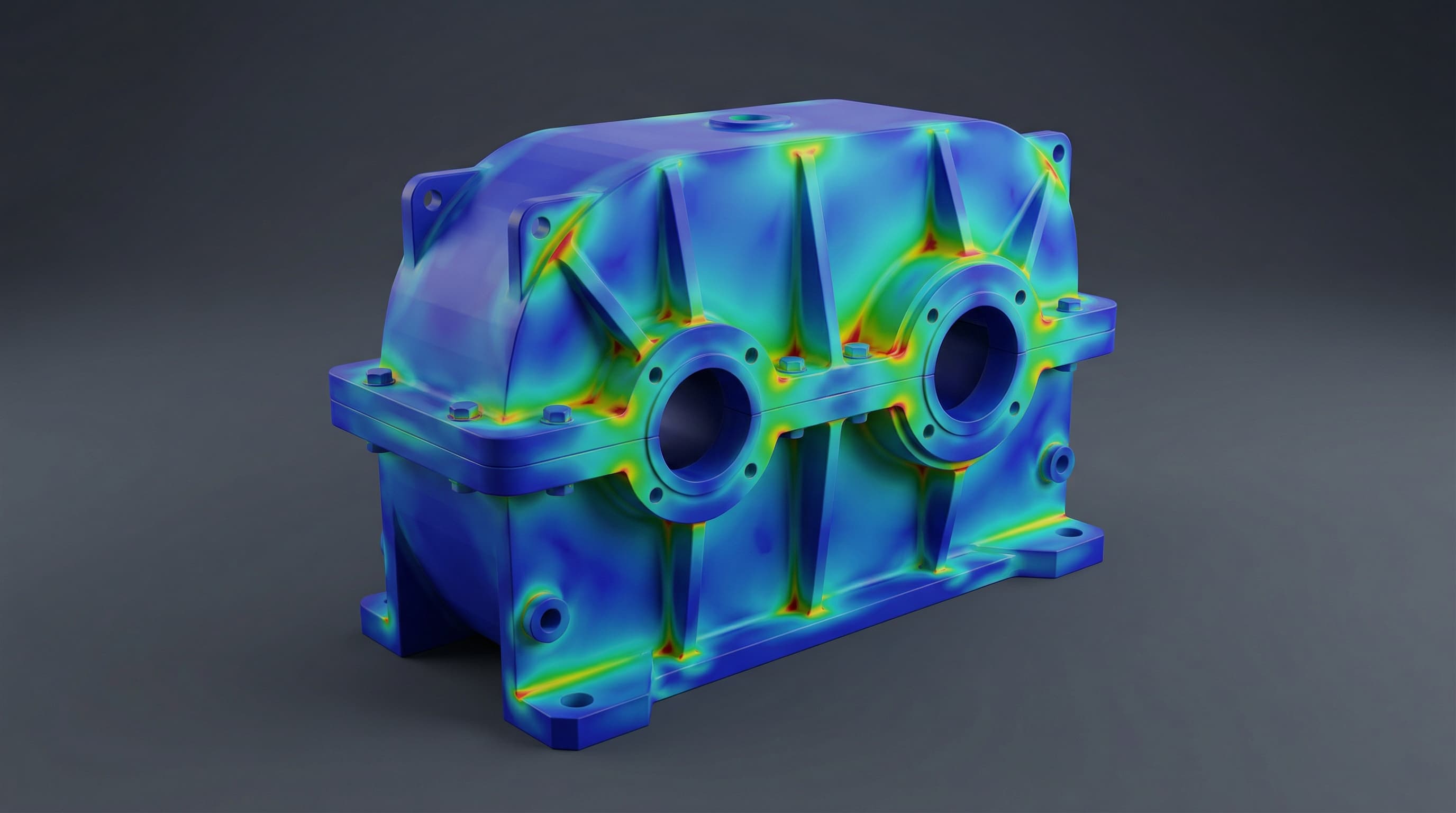 Thermal analysis illustration for an electronics enclosure